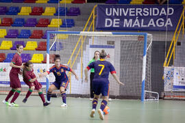 Partido España contra Portugal. 14º Campeonato del Mundo Universitario de Fútbol Sala 2014 (FUTSAL). Antequera. Julio de 2014