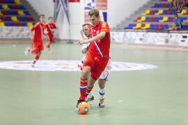 Partido Rusia contra República Checa. 14º Campeonato del Mundo Universitario de Fútbol Sala 2014 (FUTSAL). Antequera. Julio de 2014