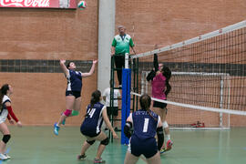 Partido femenino Universidad de Málaga - Universidad de A Coruña. Campeonato de España Universitario de Voleibol. Complejo Polideportivo Universitario. Abril de 2018