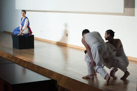 Representación de la obra "La Gaviota" de la compañía Mu Teatro. Paraninfo. Octubre de 2015