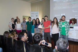 Estudiantes finalistas. Jornada de clausura del I Concurso de Creación de Empresas. Facultad de Ciencias Económicas y Empresariales. Málaga. Mayo de 2015