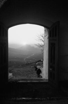 Málaga. Vistas de Archidona desde una ventana. Enero de 1963