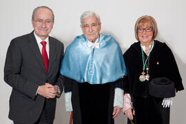 Retratos de D. Antonio Bonet Correa en la Investidura como Doctor "Honoris Causa" por la Universidad de Málaga. Rectorado. Febrero de 2014