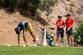Jugadores en el campo. Campeonato Europeo de Golf Universitario. Antequera. Junio de 2019