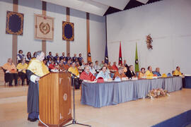 Investidura como Doctor "Honoris Causa" de D. Manuel Elkin Patarroyo por la Universidad de Málaga. Teatro Cervantes. Junio de 1996