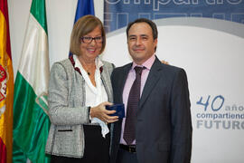 Homenaje a los jubilados y al personal que cumple 25 años de servicio en la Universidad de Málaga. Paraninfo. Octubre de 2012
