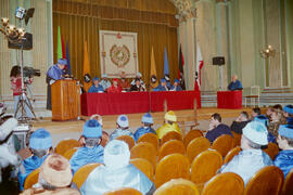 Investidura como Doctor "Honoris Causa" de D. Jacques-Louis Lions por la Universidad de Málaga. Teatro María Cristina. Enero de 1994