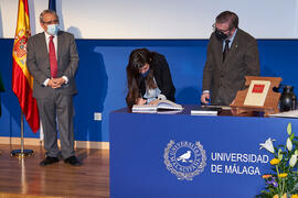 Toma de posesión de Cristina Milagrosa Castillo Rodríguez como nueva profesora titular del Área de Didáctica de la Lengua y la Literatura (Inglés) de la Universidad de Málaga. Paraninfo. Diciembre de 2021