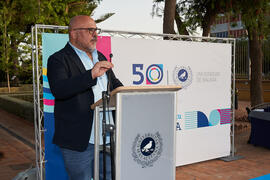 Juan Francisco Gutiérrez. Homenaje al personal jubilado o que cumple 25 años de servicio en la Universidad de Málaga. Jardín Botánico. Junio de 2022
