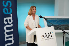 Intervención de Alicia Martínez. Inauguración de la exposición itinerante sobre el plan "Vive tu ciudad". Escuela Técnica Superior de Arquitectura de la Universidad de Málaga. Octubre de 2021