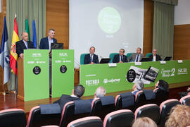 Presentación del coleccionable de Diario Sur "Estampas de Málaga 2". Edificio del Rectorado. Septiembre de 2016