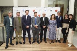 Foto de grupo. I Premios del Aula de Economía y Deporte de la Universidad de Málaga. Edificio del Rectorado. Febrero de 2024
