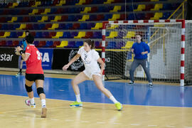 Partido Universidad de Primorska - Universidad Ovidius. Categoría femenina. Campeonato Europeo Universitario de Balonmano. Antequera. Julio de 2017