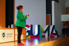 Conferencia "Dialogando" con Clara Grima. Escuela de Ingenierías Industriales de la Universidad de Málaga. Mayo de 2024