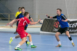Partido Universidad de Frankfurt - Universidad de Split. Categoría masculina. Campeonato Europeo Universitario de Balonmano. Antequera. Julio de 2017