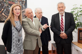 Inauguración de la Exposición Murales de Eugenio Chicano "El Copo" y "Puerta Oscura". Escuela Técnica Superior de Ingeniería Informática. Noviembre de 2013