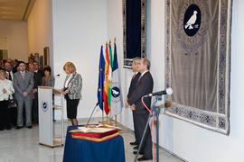 Toma de posesión de Adelaida de la Calle Martín como Rectora de la Universidad de Málaga. Rectorado. Febrero de 2008
