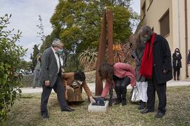 Inauguración de la escultura "Otro Vínculo", de Perry Oliver. Facultad de Filosofía y Letras. Campus de Teatinos. Enero de 2022