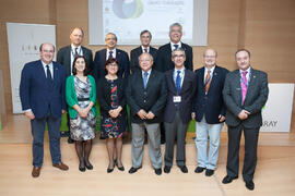 Foto de grupo tras el XVI Encuentro de rectores del Grupo Tordesillas. Edificio The Green Ray. Octubre de 2015