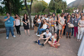 Grupo de alumnos. Bienvenida a los alumnos de intercambio internacional de la Universidad de Málaga. Jardín botánico. Octubre de 2016