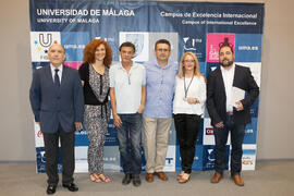 Grupo de autoridades. Gala del Deporte Universitario. Escuela Técnica Superior de Ingeniería de Telecomunicaciones. Junio de 2015