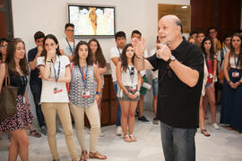 Visita guiada por el centro histórico. Olimpiada Española de Economía, Fase Nacional. Cofradía de los Estudiantes. Málaga. Junio de 2015