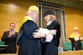 Imposición de la Medalla de Oro de la Universidad de Málaga a D. Antonio Díez de los Ríos. Rectorado. Junio de 2010