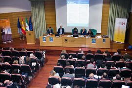 Mesa 3: "La perspectiva de las personas (físicas y jurídicas)". Jornada "Brexit y Gibraltar. Un reto con oportunidades conjuntas". Edificio del Rectorado. Febrero de 2017