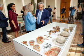 Inauguración de la exposición "Aguyjevete 2019. Muestra MBYA GUARANÍ". Edificio del Rectorado de la Universidad de Málaga. Junio de 2019