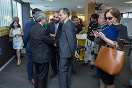 Visita del ministro Pedro Duque al edificio The Green Ray. Campus de Teatinos. Junio de 2018