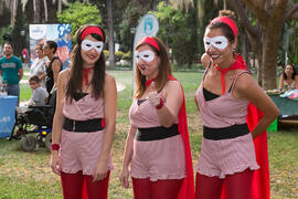 Integrantes de la compañía de teatro Caramala. Cursos de Verano de la Universidad de Málaga. Marbella. Julio de 2018