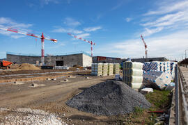 Obras del nuevo Pabellón de Gobierno. Campus de Teatinos. Diciembre de 2020