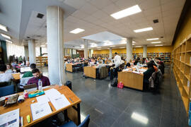 Sala de estudio. Biblioteca General. Campus de Teatinos. Enero de 2018