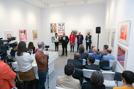 Intervención de José Ángel Narváez. Inauguración de la sala de exposiciones "Espacio Cero" en el Contenedor Cultural. Campus de Teatinos. Abril de 2019
