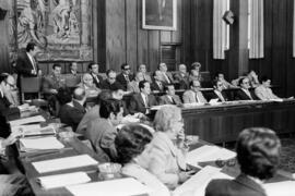 Pleno extraordinario de la Diputación Provincial con motivo de la concesión de una universidad para Málaga. Noviembre, 1971.