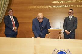 Toma de posesión de Juan Carlos Pérez García como nuevo Vicerrector Adjunto de Cultura de la Universidad de Málaga. Edificio del Rectorado. Abril de 2024