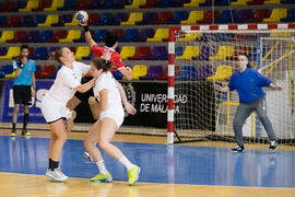 Partido Universidad de Primorska - Universidad Ovidius. Categoría femenina. Campeonato Europeo Universitario de Balonmano. Antequera. Julio de 2017