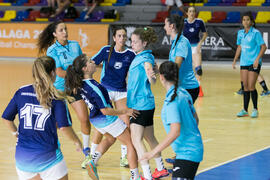 Partido Universidad de Málaga - Universidad de Aveiro. Categoría femenina. Campeonato Europeo Universitario de Balonmano. Antequera. Julio de 2017