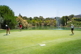 Jugadoras en el campo. Campeonato Europeo de Golf Universitario. Antequera. Junio de 2019