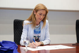 María Chantal Pérez Hernández en la clausura de la XIX edición del Curso Aula de Mayores de la Universidad de Málaga. Paraninfo. Junio de 2014