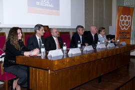 Mesa presidencial. Entrega de premios de la XI Olimpiada de Economía. Facultad de Ciencias Económicas y Empresariales. Febrero de 2019