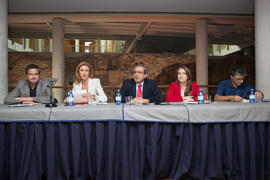 Intervención de José Ángel Narváez. Presentación de la XXV edición del Fancine. Edificio del Rectorado. Octubre de 2015