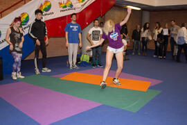 Actividad de baile. Jornadas de Puertas Abiertas de la Universidad de Málaga. Complejo Polideportivo Universitario. Abril de 2015