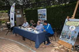 Rueda de prensa del I Día del Estudiante de la Universidad de Málaga. Jardín Botánico de la Universidad de Málaga. Mayo de 2017