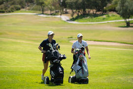 Jugadoras en el campo. Campeonato Europeo de Golf Universitario. Antequera. Junio de 2019