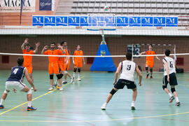 Partido masculino Universidad de Málaga - Universidad de Vigo. Campeonato de España Universitario de Voleibol. Complejo Polideportivo Universitario. Abril de 2018