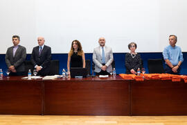 Mesa presidencial. Graduación de Másters de la Facultad de Ciencias Económicas y Empresariales de la Universidad de Málaga. Paraninfo. Junio de 2019
