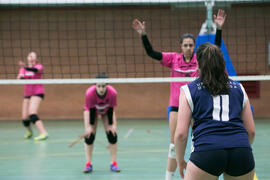 Partido femenino Universidad de Málaga - Universidad de A Coruña. Campeonato de España Universitario de Voleibol. Complejo Polideportivo Universitario. Abril de 2018