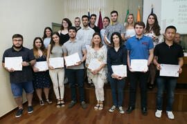 Alumnos premiados con una mención especial. Facultad de Ciencias Económicas y Empresariales. Junio de 2018