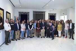 Foto de grupo. Toma de posesión de nuevos cargos de la Universidad de Málaga. Edificio del Rectorado. Abril de 2024